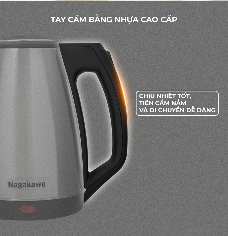 Ấm siêu tốc 1.8L Nagakawa NAG0308