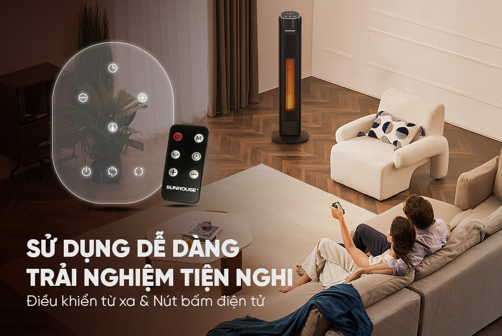 Sưởi điện Ceramic Sunhouse SHD7077