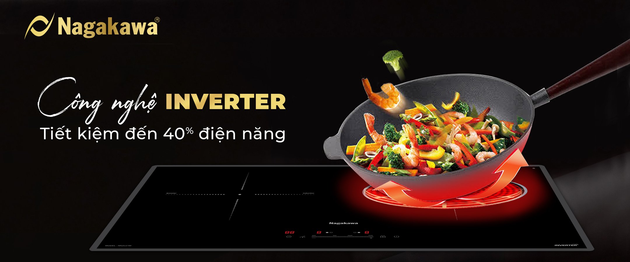 Bếp từ đôi Nagakawa UltraSlim NK2C21M