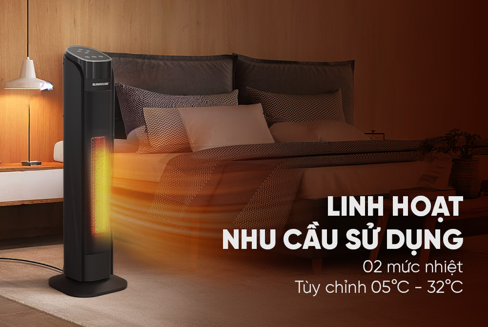 Sưởi điện Ceramic Sunhouse SHD7077