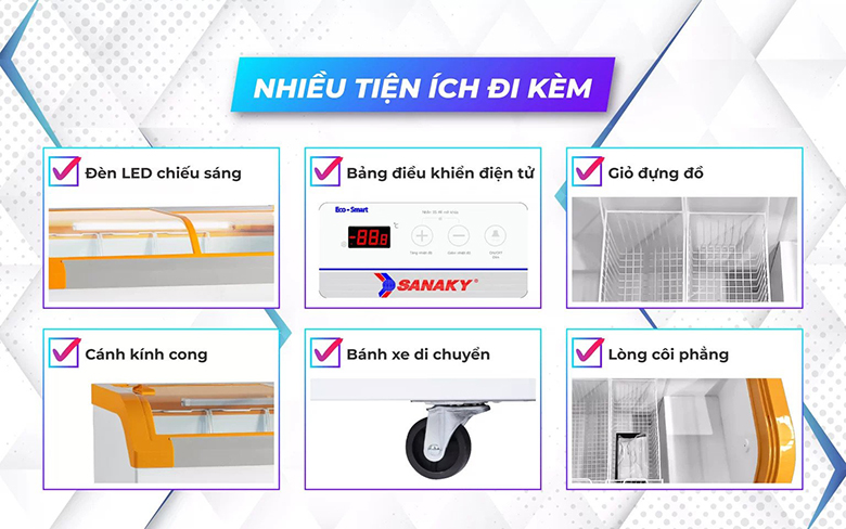 Tủ Đông Sanaky 750 lít VH1099KA