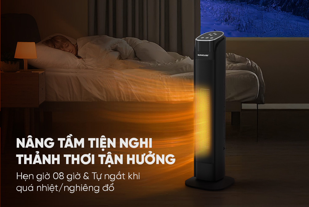 Sưởi điện Ceramic Sunhouse SHD7077