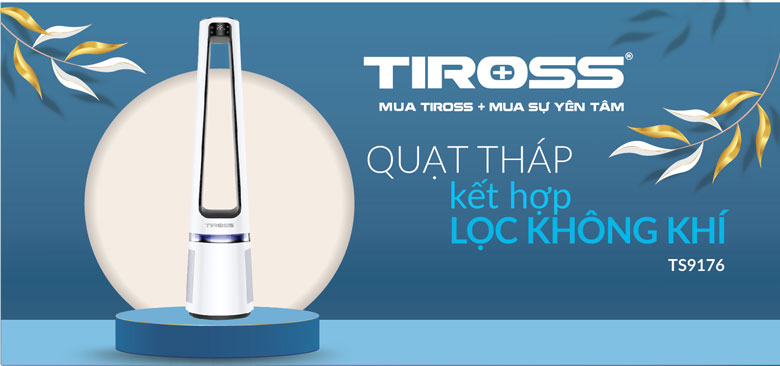 Quạt tháp không cánh kèm lọc không khí Tiross TS9176