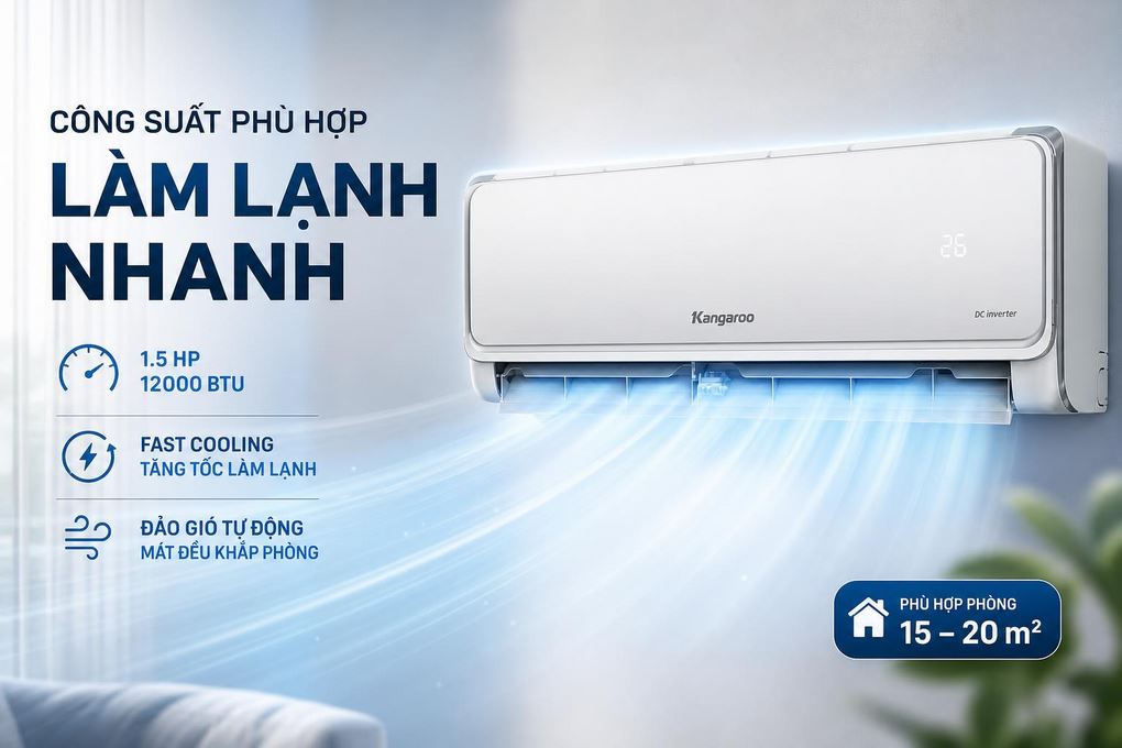 Điều Hòa Kangaroo Inverter 1.5 HP KG12ACI