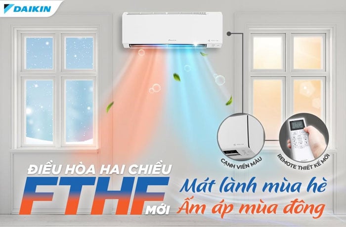 Điều hòa Daikin 2 chiều 12.000 BTU Inverter FTHF35XVMV/RHF35XVMV