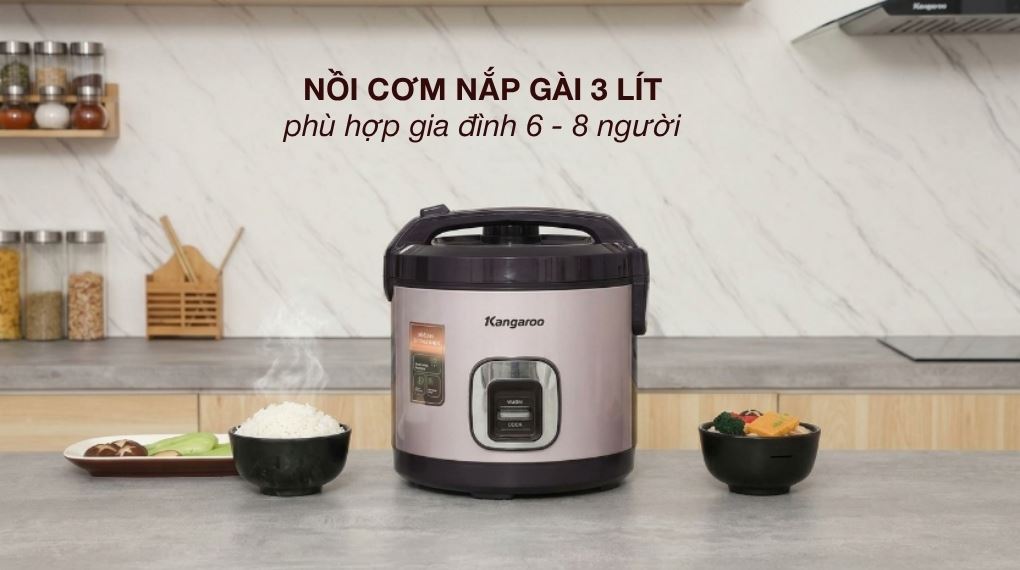 Nồi cơm điện nắp gài Kangaro 3 lít KGRC30M5G