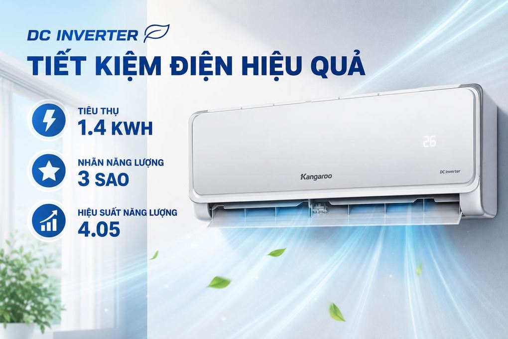 Điều Hòa Kangaroo Inverter 1.5 HP KG12ACI
