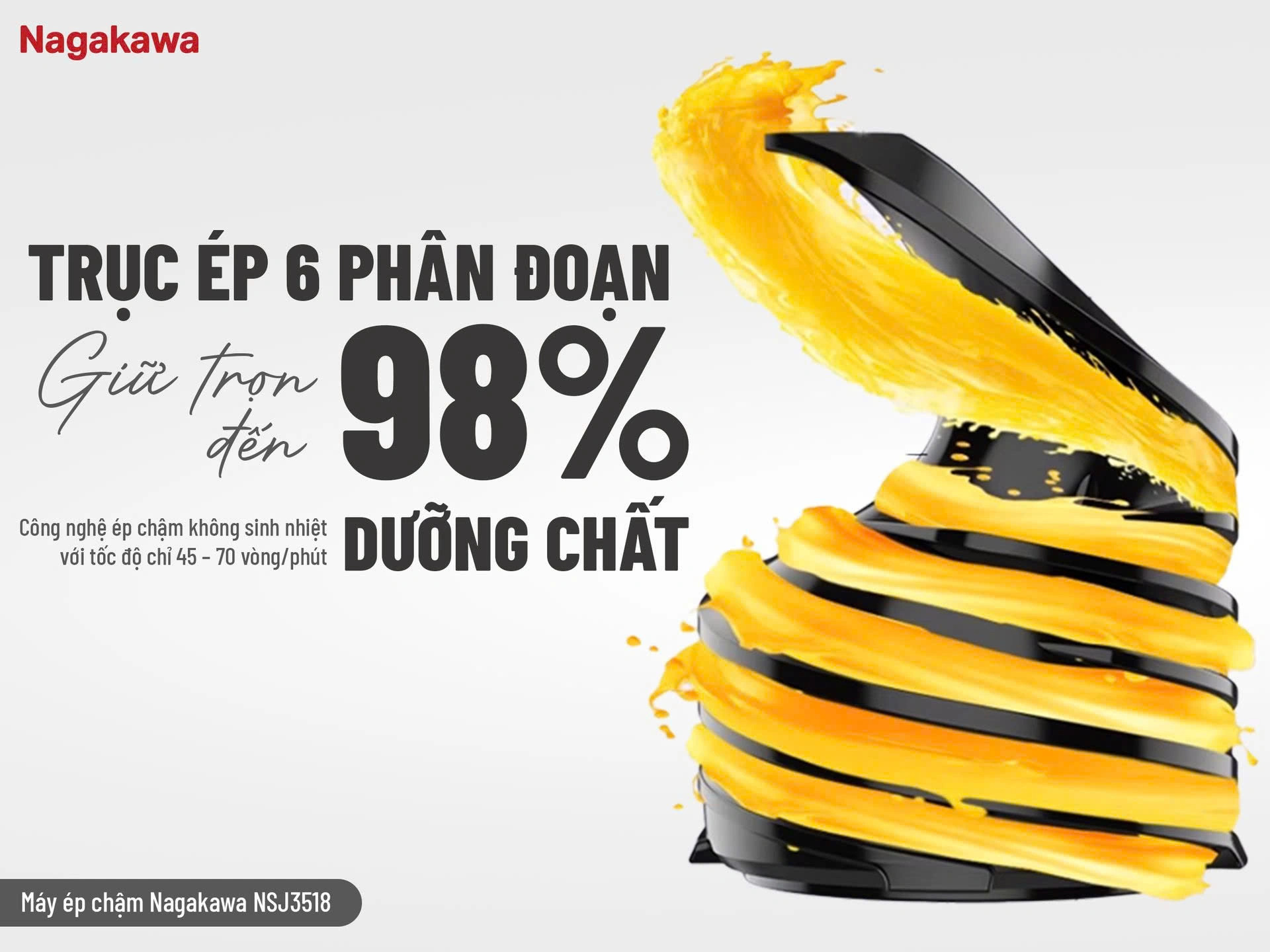 Máy ép chậm Nagakawa NSJ3518