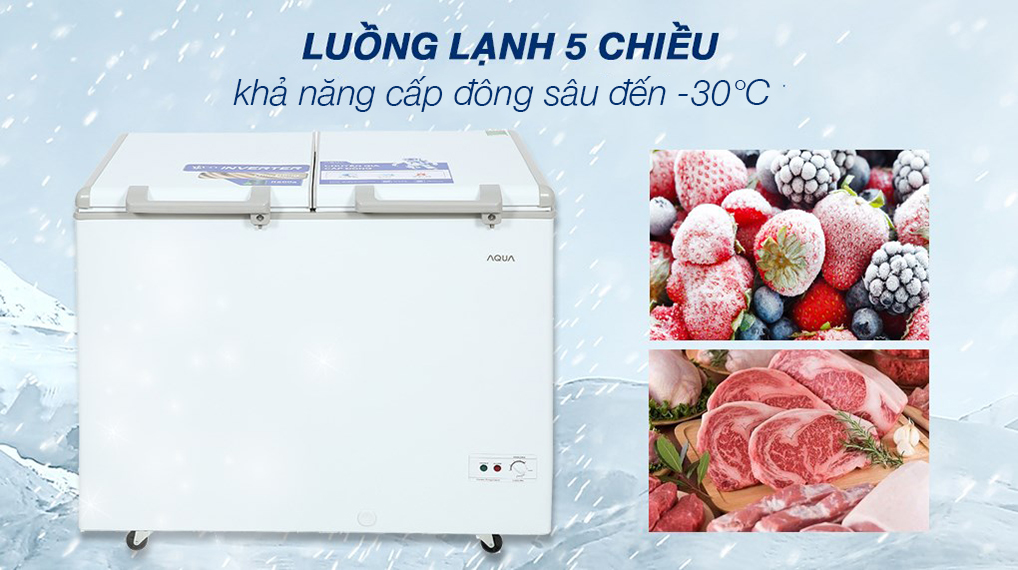 Tủ đông AQUA Inverter 319 lít AQUA-C4201E