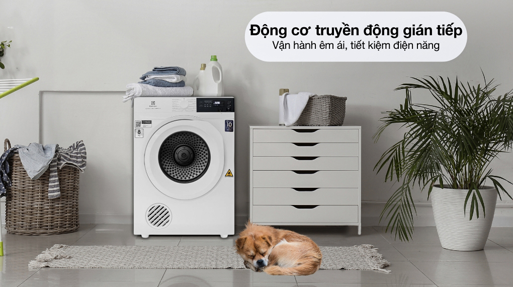 Máy sấy quần áo thông hơi Electrolux 8 kg EDV804H3WC