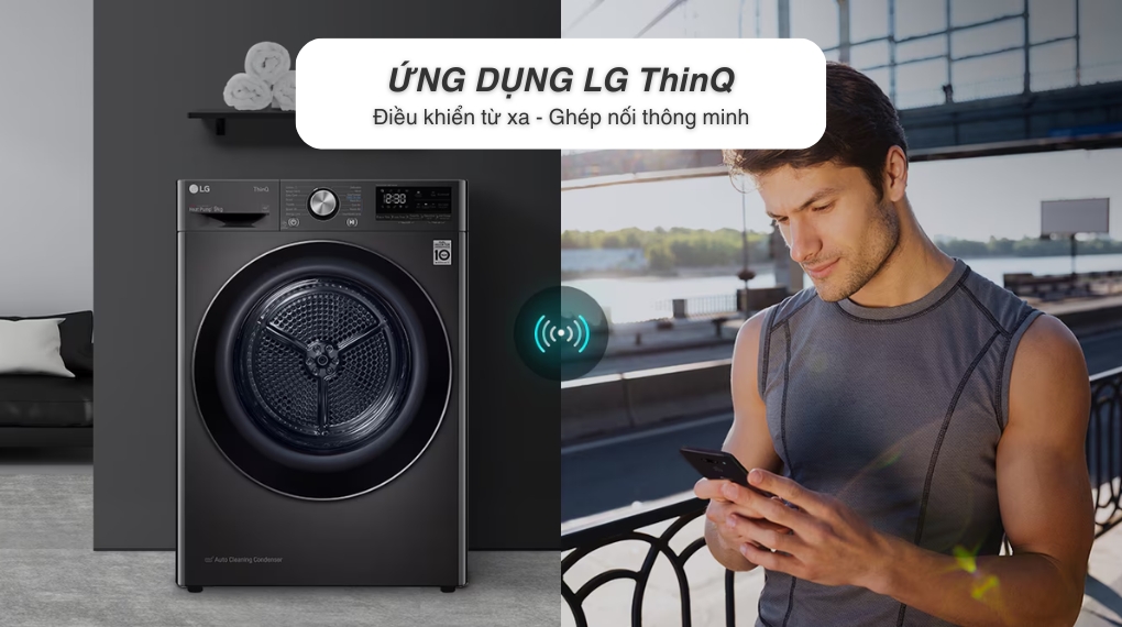 Máy sấy quần áo bơm nhiệt LG 10.5 kg DVHP50M