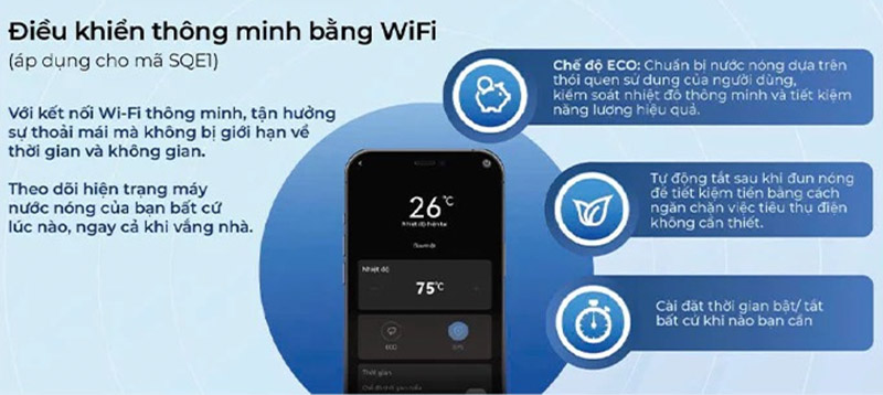 Bình nóng lạnh gián tiếp Aqua 30 lít 2500W AES30H-SUPER