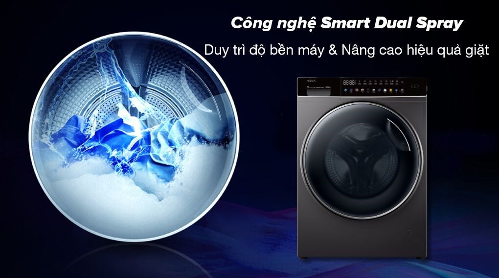 Máy giặt sấy Aqua Inverter giặt 13 kg - sấy 8 kg AQD-DH1300H.PS