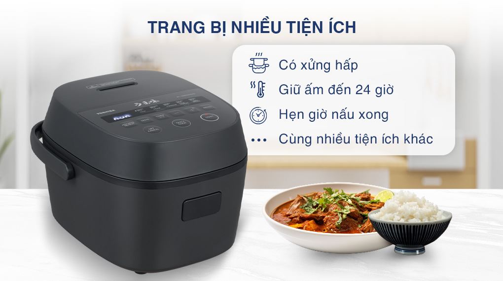 Nồi cơm điện tử Toshiba 1 lít RC-10DR5UVN(H)