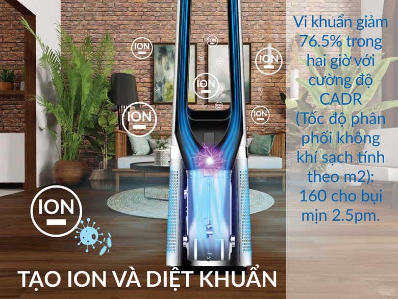 Quạt tháp không cánh kèm lọc không khí Tiross TS9176