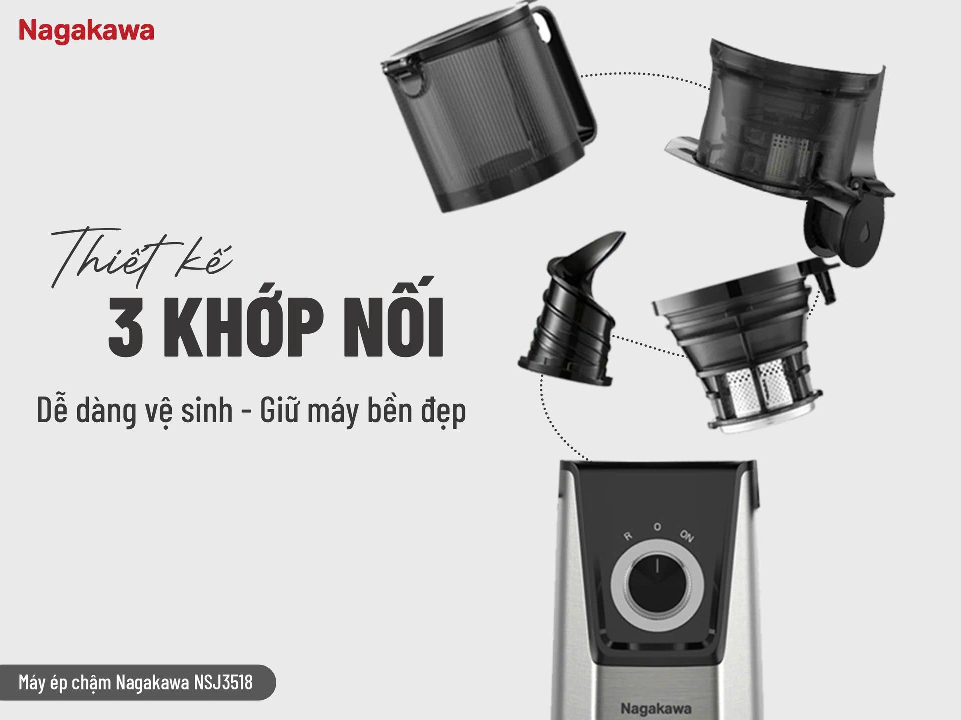 Máy ép chậm Nagakawa NSJ3518