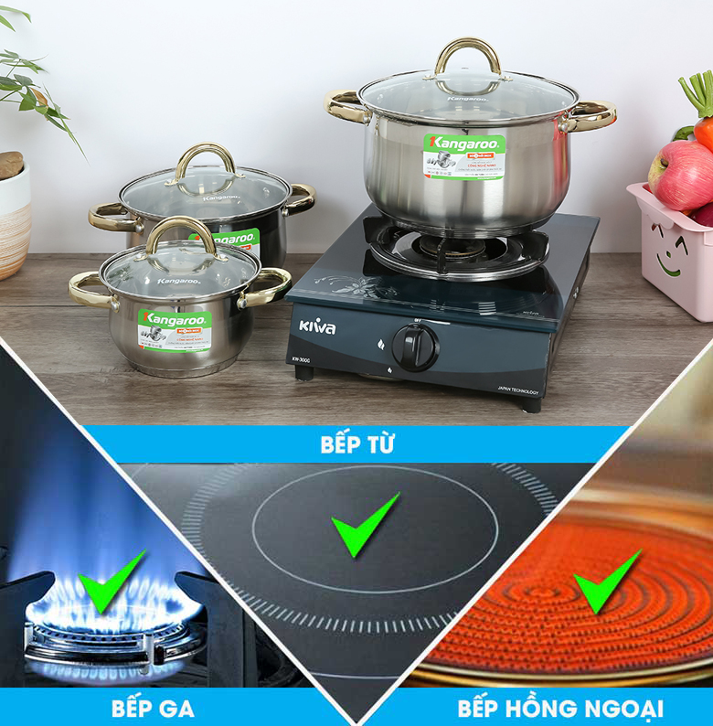 Bộ nồi Kangaroo KG866