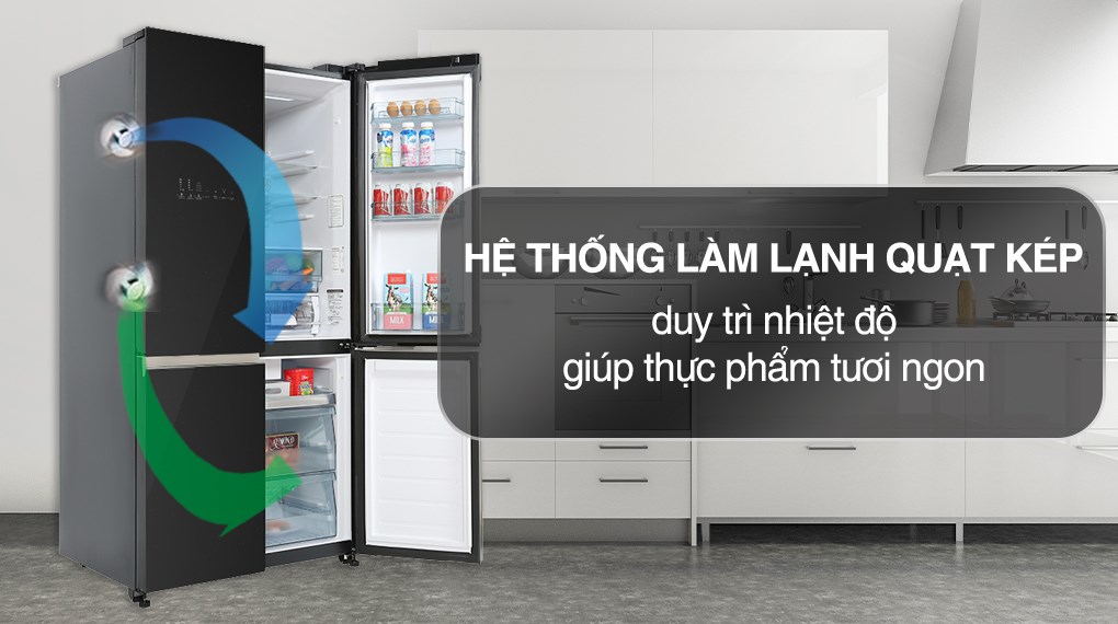 Tủ lạnh Hitachi Inverter 569 lít Multi Door RWB640VGV0(GBK)