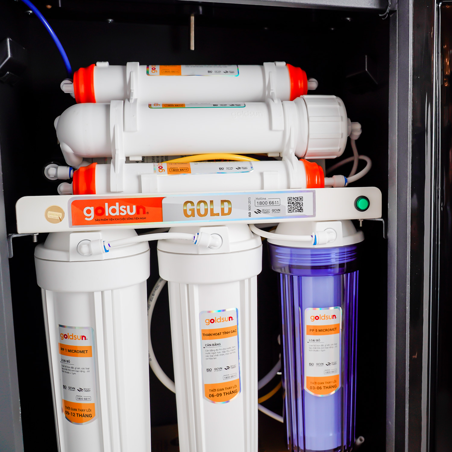 Máy lọc nước 9 cấp Goldsun Gold FA1602R (màu đỏ)