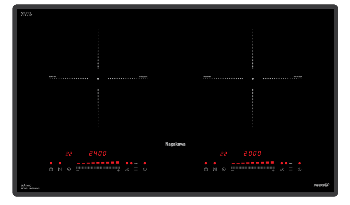 Bếp từ đôi Nagakawa NK2C06MS