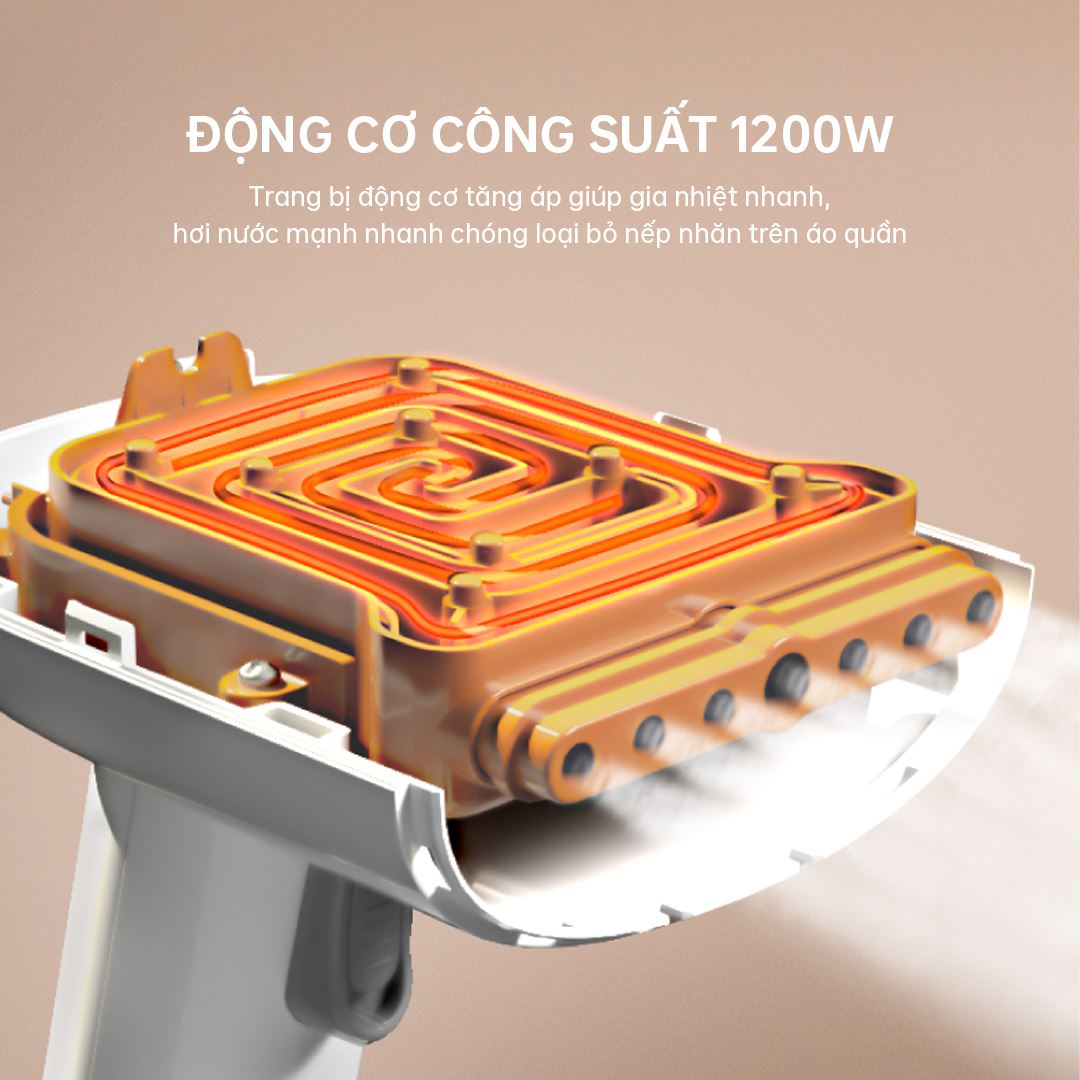 Bàn là hơi nước cầm tay AQUA 1200W AQS-SH2502R(W)-VN