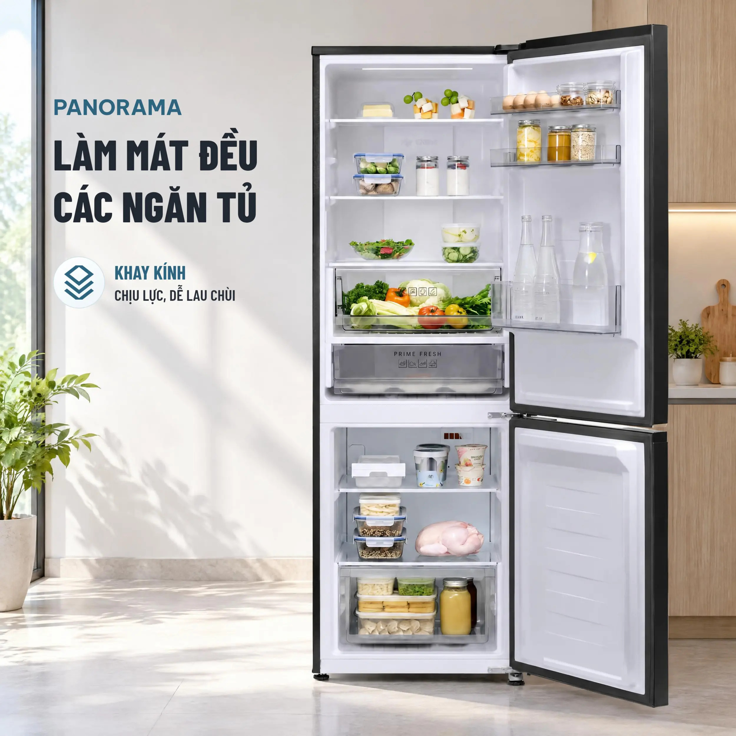 Tủ lạnh Panasonic Inverter 374 lít NR-BV412BWKV