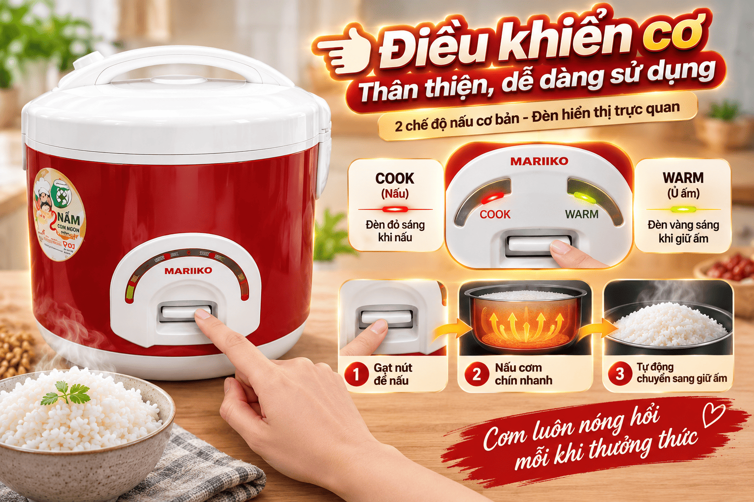 Nồi Cơm Điện Mariiko MR8816