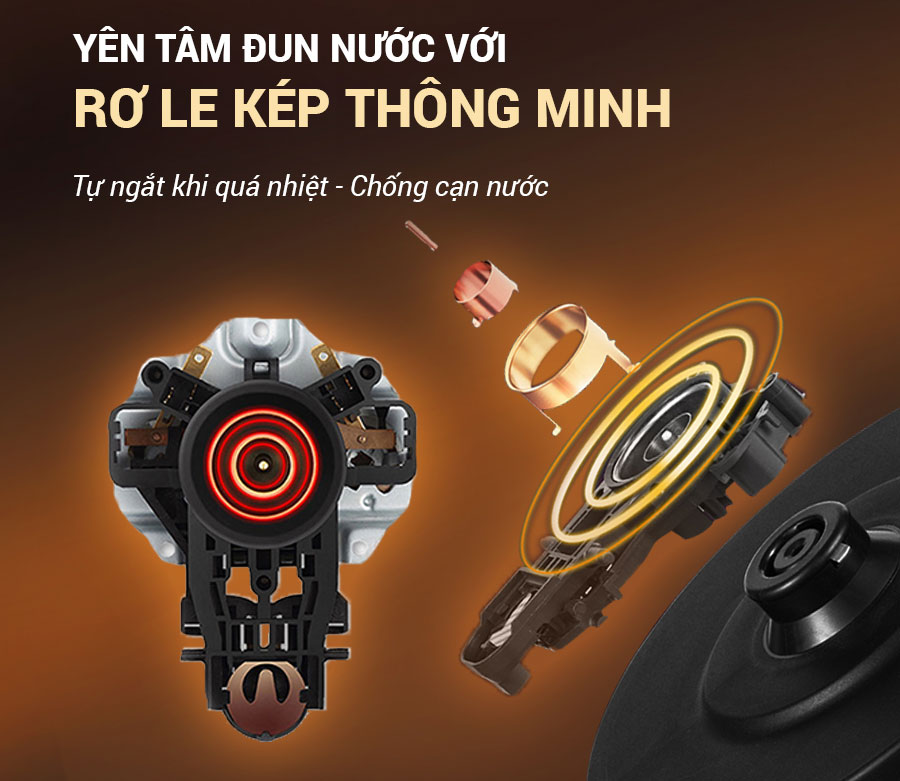 Ấm siêu tốc 2 lớp inox 304 Nagakawa 1.8 lít NAG0320