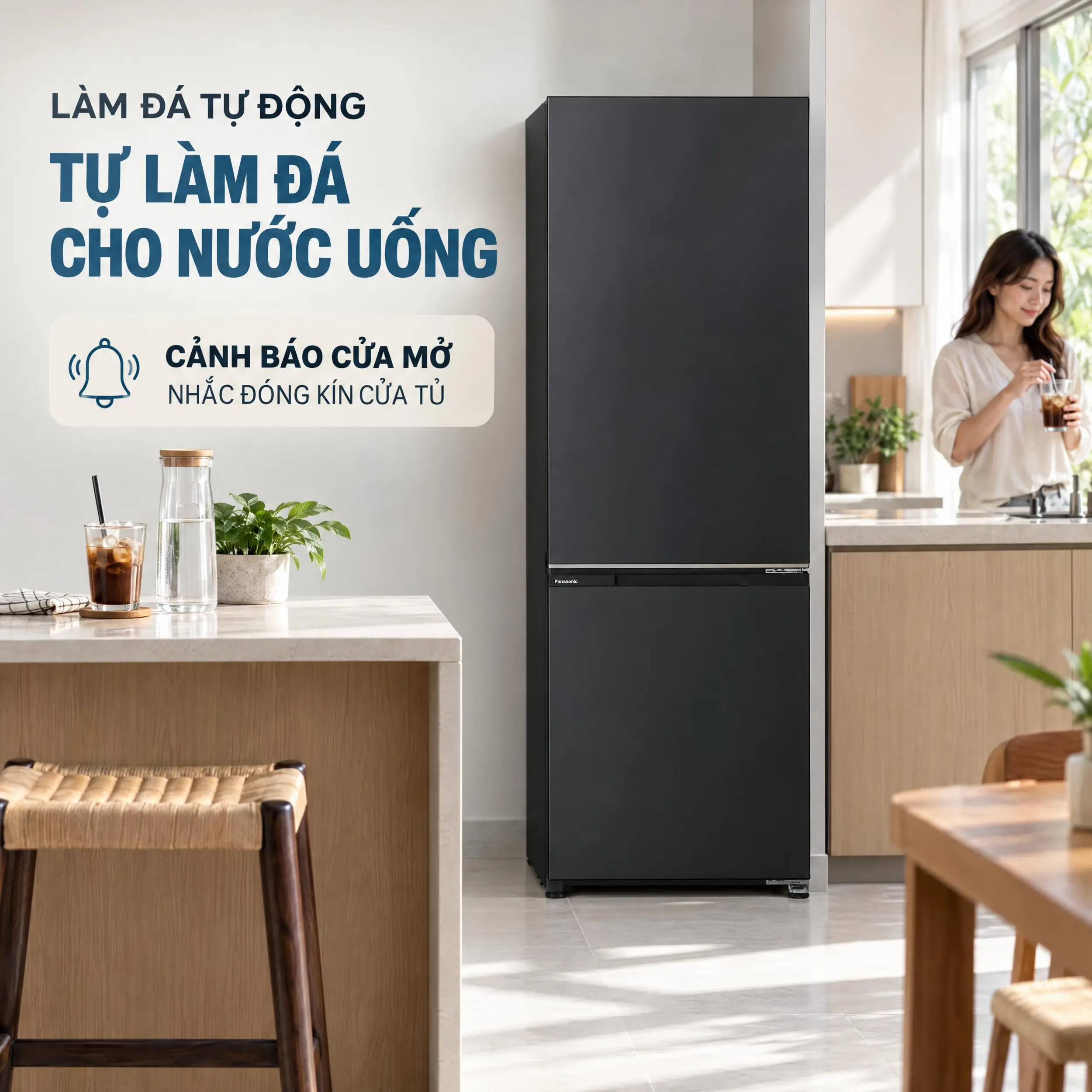 Tủ lạnh Panasonic Inverter 374 lít NR-BV412BWKV