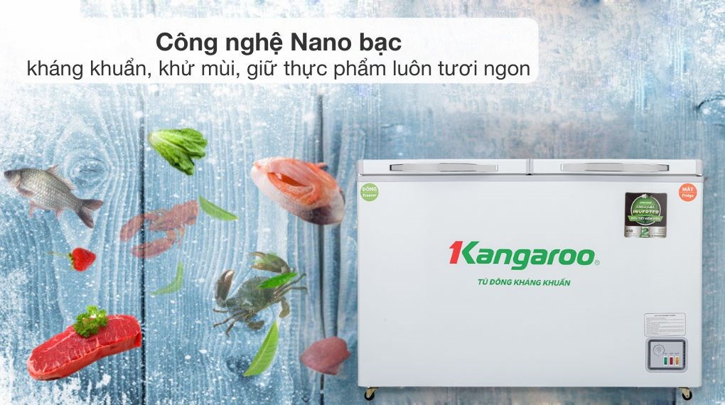 Tủ Đông Mát Kangaroo Inverter 252 Lít KGFZ400IC2