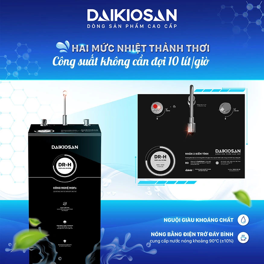 Máy lọc nước RO Dr.H nóng nguội 2D Daikiosan DN201