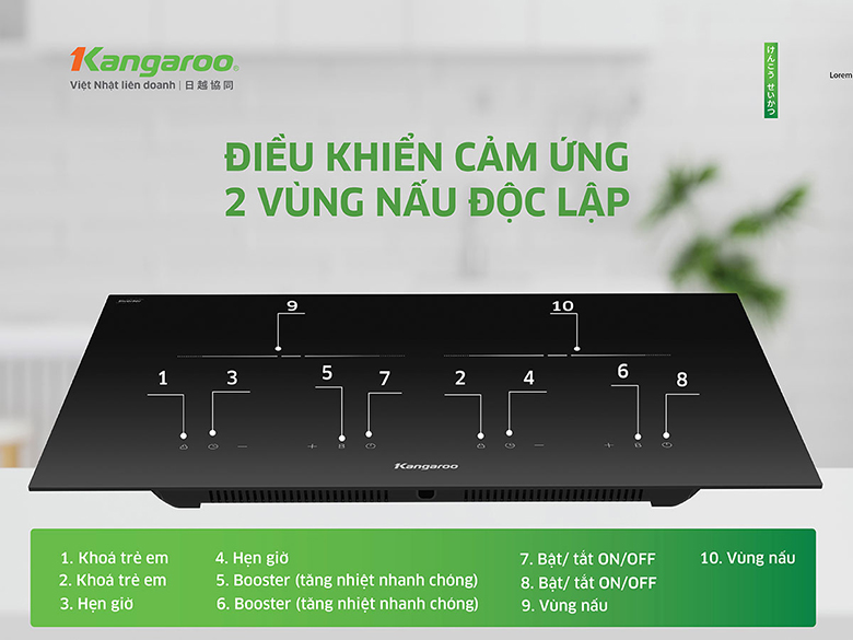 Bếp từ đôi Kangaroo KGIC50D3C