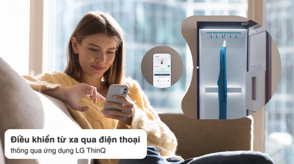 Tủ chăm sóc quần áo thông minh LG Styler Inverter 5 móc SC5GMR80H.ABMPEVN