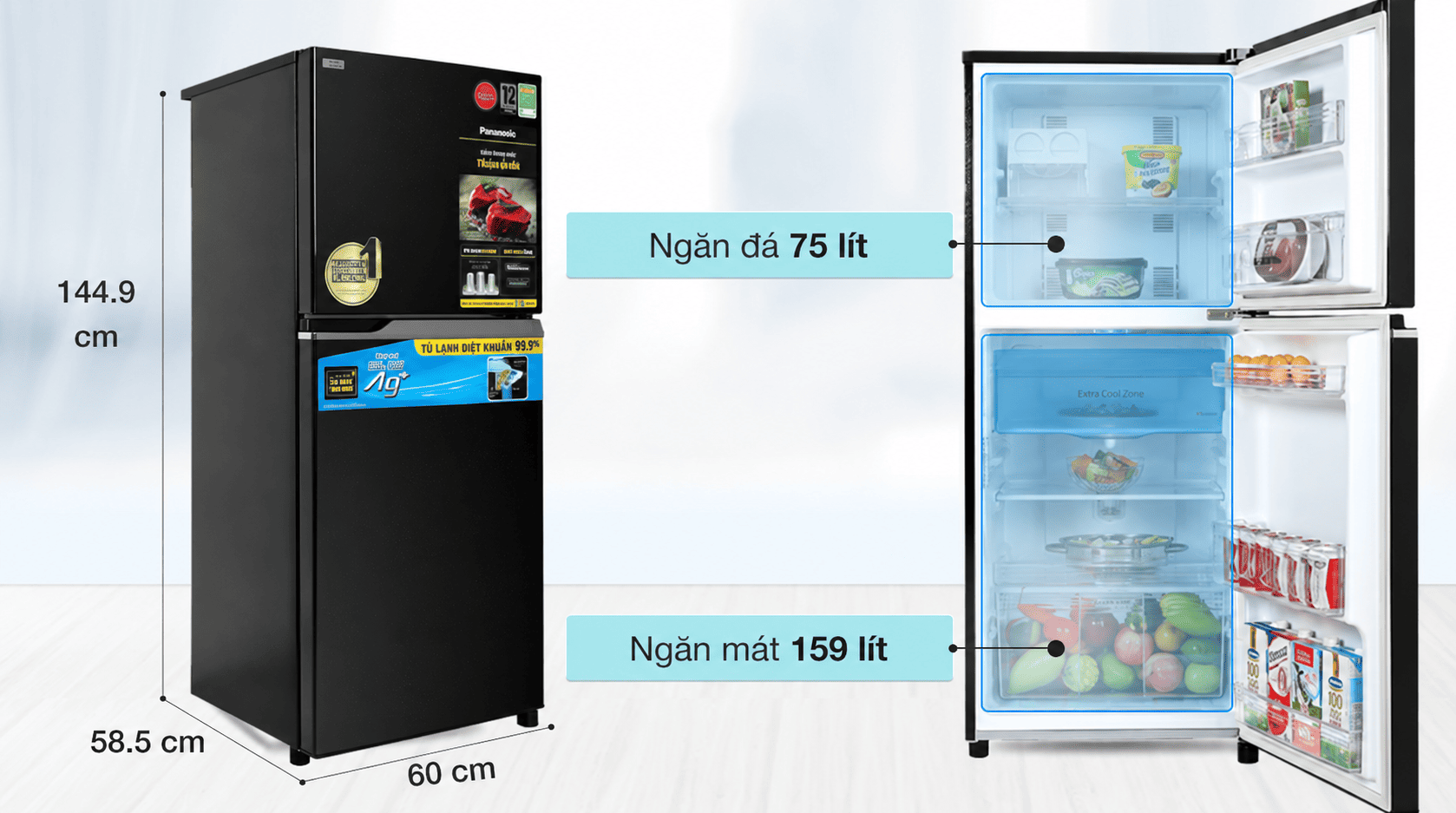 Tủ lạnh Panasonic Inverter 234 lít TV261BPKV