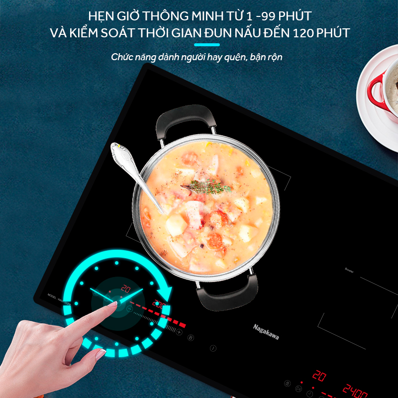 Bếp từ đôi inverter Nagakawa NAG1202M