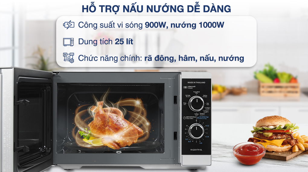 Lò vi sóng có nướng Sharp 25 lít R-G251TV-SL