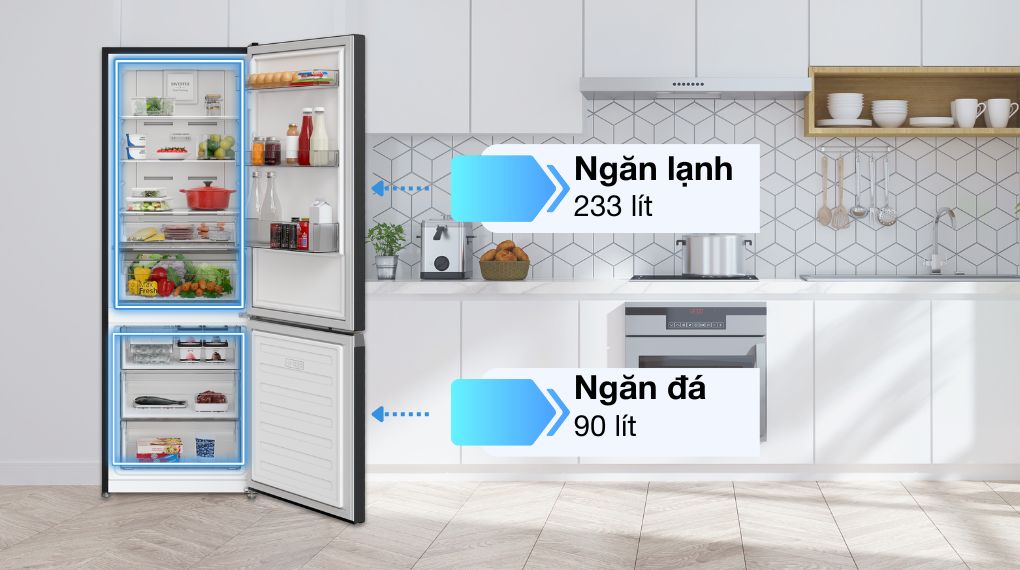 Tủ lạnh Hitachi Inverter 323 lít HRBN6340DUVN