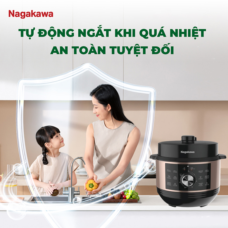 Nồi áp suất điện 5L Nagakawa NEP5266