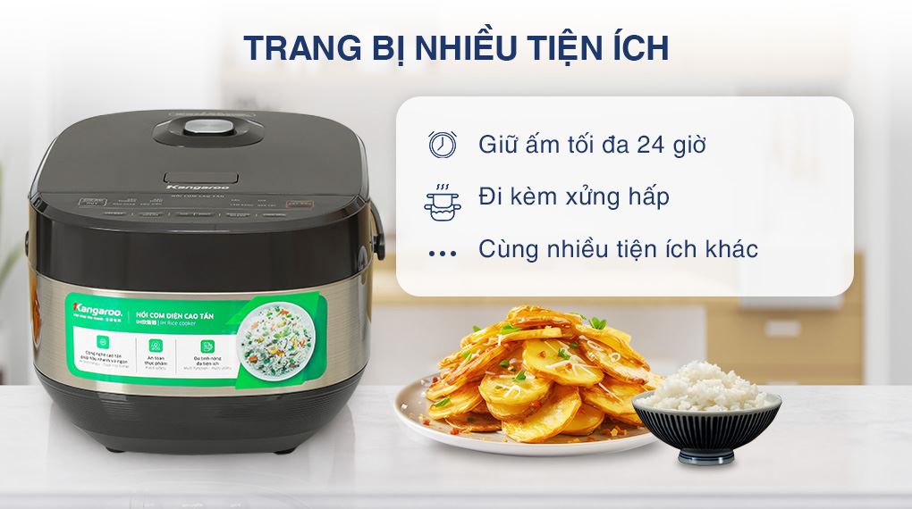 Nồi cơm điện cao tần Kangaroo 1.5 lít KG15RIH1