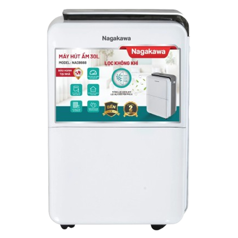 Máy hút ẩm lọc không khí 30L Nagakawa NAD8666
