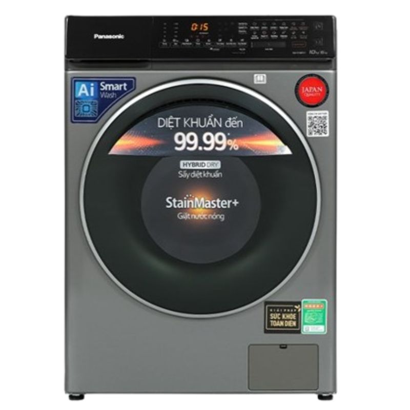Máy giặt sấy Panasonic Inverter giặt 10 kg - sấy 6 kg NA-S106FC1LV