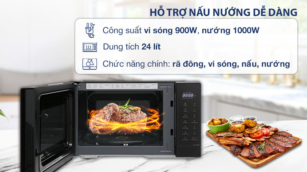Lò vi sóng có nướng Panasonic NN-GT35NBYUE 24 lít 