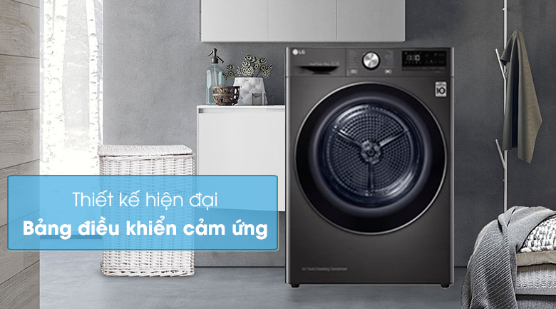 Máy sấy quần áo bơm nhiệt LG 9 kg DVHP09B