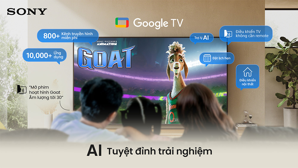 Google Tivi True RGB Sony AI 4K 75 inch K-75XR90M2