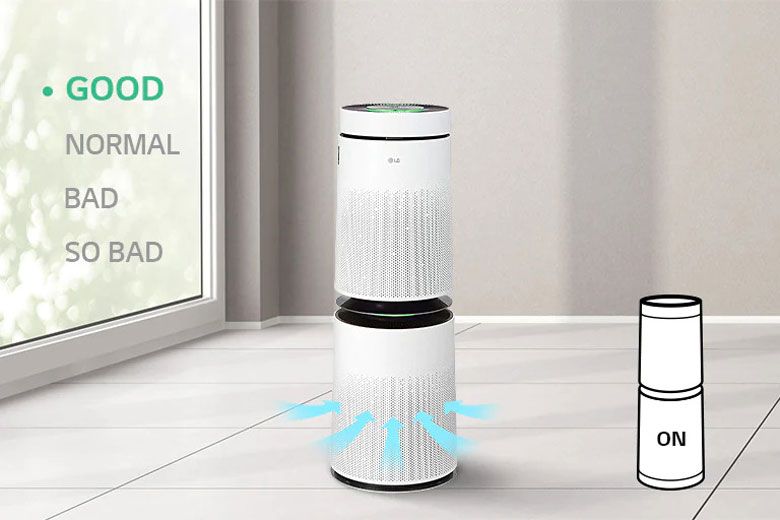 Máy lọc không khí 2 tầng LG PuriCare 70W AS10GDWH0