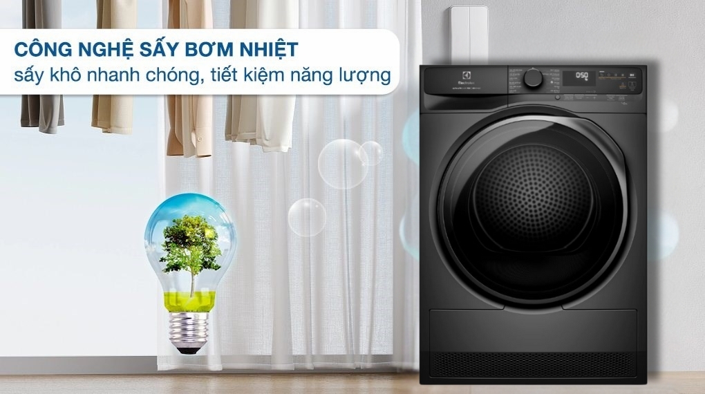 Máy sấy bơm nhiệt Electrolux UltimateCare 9 kg EDH903R7SC