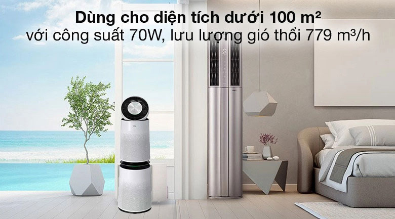 Máy lọc không khí 2 tầng LG PuriCare 70W AS10GDWH0