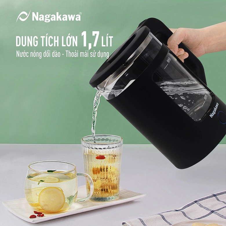 Ấm siêu tốc Nagakawa 1.7 lít NAG0317