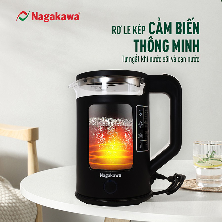 Ấm siêu tốc Nagakawa 1.7 lít NAG0317