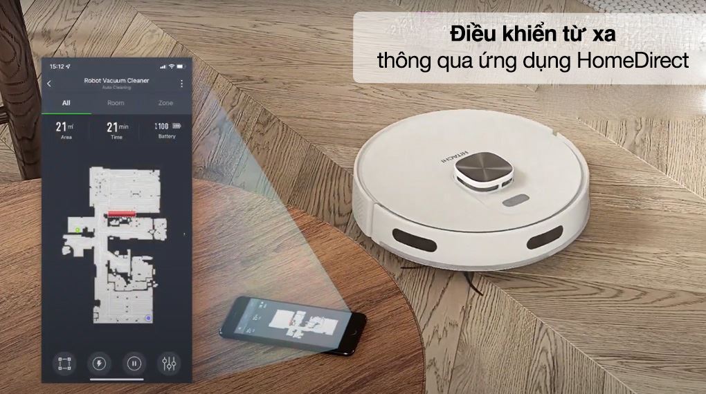 Robot hút bụi lau nhà Hitachi RV-X20P